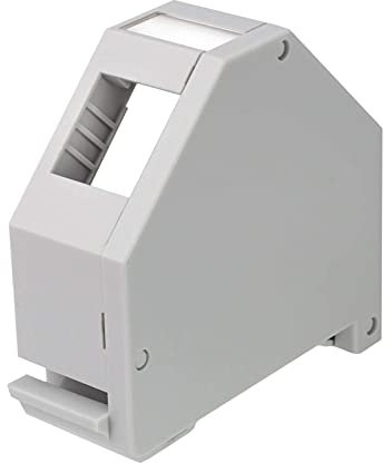 HB-DIGITAL 1x Hutschienenadapter RJ45 Keystone Halterung für Hutschiene 35mm geeignet für Keystonemodule Cat.5e Cat.6/6a Cat.7 Cat.8 Netzwerk Buchse Ethernet LAN Verlegekabel Montage