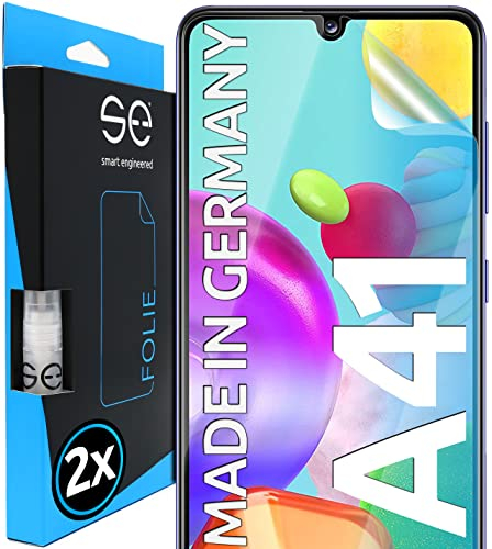 2x se® 3D SCHUTZFOLIE Transparent für Samsung Galaxy A41,Selbstheilend, 100% Fingerabdruck & FaceID kompatibel, einfache blasenfreie Installation, Ultra-Klar, Stoß-Kratzfest, aus Deutschland