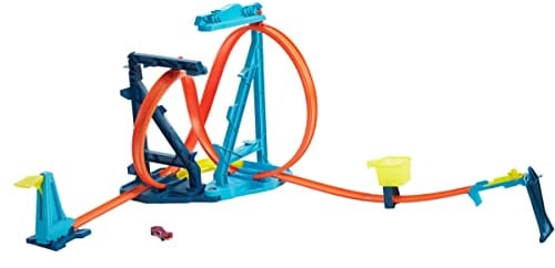 Hot Wheels HBY98 Track Builder Unlimited Infinity Loop Kit with Adjustable Set-Ups & Jump that Flips Cars into Catch Cup for Kids 6 to 12 Years Old with One 1:64, Multicolor, 51.0 cm*145.0 cm*56.0 cm
