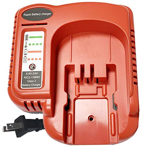 BDFC240 9.6V-24V Battery Charger Compatible with Black & Decker 18V 24V 14.4V 12V 9.6V Firestorm Battery HPB18-OPE HPB18 HPB14 HPB12 HPB96 HPB24 244760-00 A1718 FS180BX FS18C