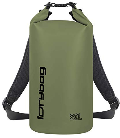IDRYBAG Trockentaschen für Kajakfahren, wasserdicht, 2L/5L/10L/15L/20L, Kleiner, wasserdichter, schwimmender Trockensack, wasserdichter Trockensack für Paddelboard-Reisen