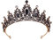 Kronen für Frauen, Vofler schwarze Diadem mit Kristall – Barock Hexe Böse Königin Kostüm Stirnband für Braut Prinzessin Geburtstag Cosplay Party Hochzeit Abschlussball Quinceanera Festzug