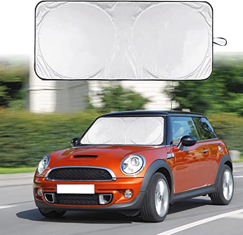 Auto Frontal Parabrisas Parasol Protector Coche Parasoles para Mini Cooper One S R50 R53 R56 R60 F55 F56 R58 R59, Resistente a Los Rayos UV y Luz de Sol, Coche Delantera Parasol Parabrisas Protector