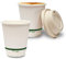 DISPOSABLE GREEN® | 8, 12, 16 oz tazas de café de doble pared | único revestimiento acuoso | certificado para el hogar compostable (100, 10 oz taza y tapa) (25, 8 oz taza)