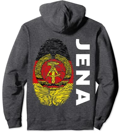 DDR Flagge DNA Fingerabdruck Ostalgie Jena Pullover Hoodie