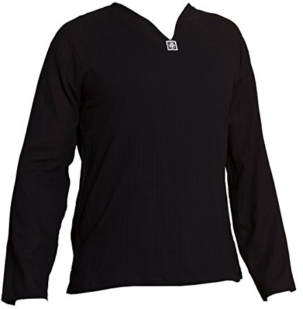 PANASIAM Sommerhemd Herren - Baumwollhemd ohne Kragen aus 100% Baumwolle | Fischerhemd Herren, leicht & luftig, Kurzarm & Langarm, schnell trocknend, mit oder ohne Knopf, ideal für Sommer & Freizeit