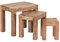 möbelando Satztisch (3er Set) in Braun - 36x50x45 (LxBxH)