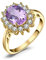 JewelryPalace Prinzessin Diana Kate Middleton Edelstein Echt Lila Amethyst Ring Gold, Verlobungsring Eheringe Promise Ring Silber 925 Damen, Silberringe Damenring Antragsring Ringe, Damen Schmuck 54