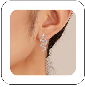 Inilbran Boho Schlange Ohrringe Silber Schlange Ohrstecker Vintage Schlange Ohrring Minimalistische Schlange Tier Ohrringe Schmuck Für Frauen Und Mädchen