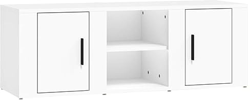 vidaXL TV Schrank Lowboard TV Möbel Tisch Board Sideboard Fernsehtisch Fernsehschrank HiFi-Schrank Weiß 100x31,5x35cm Holzwerkstoff