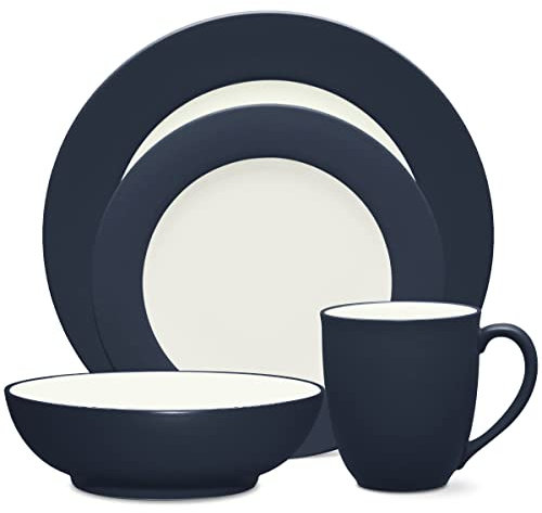Noritake Colorwave 5125-04X Service de table 4 pièces en grès Bleu marine