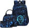 LEDAOU Schulrucksack Junge Teenager Kinder Juvenile Mädchen Daypack Mädchen Freizeitrucksack Backpack(Sketch Blau)
