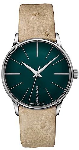 JUNGHANS Meister Damenuhr Automatic Beige/Dunkelgrün 27/3343.00