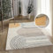 payé Tapis de salon, à poils courts, beige, 140 x 200 cm, style bohème, géométrique, moderne, scandinave, chambre à coucher