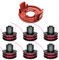 SWTHM AL-KO 112966 Trimmer-Ersatzspule, Φ0,63 Zoll Rasentrimmerspule und RS0010 Ersatzkappe passend für GTE 350, GTE450, GTE550-4003718045727 (6 Spulen und 1 Kappe)