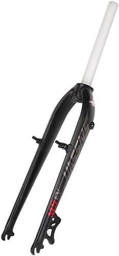 26/27.5 MTB Rigid Fork 1-1/8 Threadless Straight Steerer Disc/V Brake Quick Release MTB Front Fork Aluminum Alloy Super-Light Bike Hard Forks,Black and Red,26/27.5in
