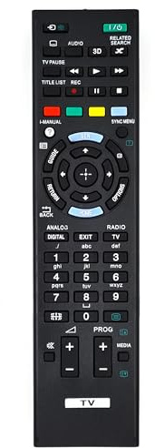 Ersatz Fernbedienung für Sony TV KDL-46HX725 KDL-46HX750 KDL-46HX751 KDL-46HX753 KDL-46HX755 KDL-46HX756 KDL-46HX757 KDL-46HX758 KDL-46HX759 KDL-46HX75G KDL-46HX820 KDL-46HX823