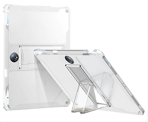 GIOPUEY Coque pour OnePlus Pad GO, Coque arrière en TPU Souple Étui, Housse avec Support, Protection Airbag - Transparent