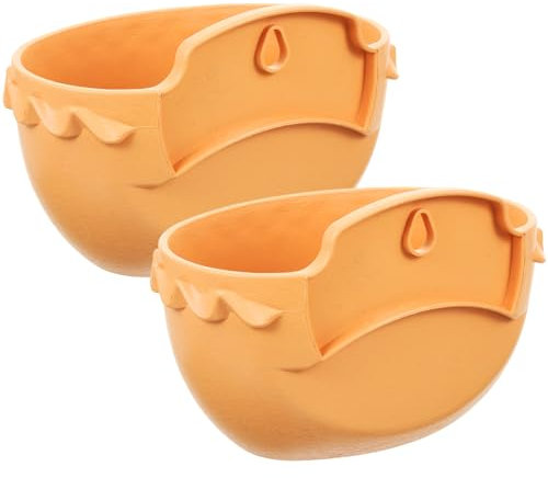 OFFSCH 2 Stück Kunststoff-pflanzentopf Zum Aufhängen Wand Halbrunder Pflanzentopf Wandkorb Blumenkübel Hängender Pflanzentopf