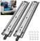 HLC Heavy Duty Locking Drawer Slides 40 Inch 1 Pair Full Extension Drawer Slides with Lock 250 lb Load Capacity 3-Fold Full Extension Side Mount Ball Bearing Industrial Locking Rail 40 Silver