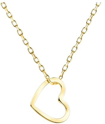 Sofia Milani - Collar para Mujeres en Plata de Ley 925 - Chapado en Oro - Colgante de Corazón - N0764