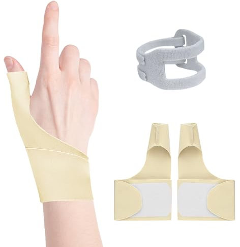 Cinsersr 2pcs Bandage pour pouce droit,Bandage pour pouce gauche,Attelle réglable pour pouce droit,Bandage pour articulation du pouce,Souple,pour arthrite légère Soulagement de la douleur Protecteur