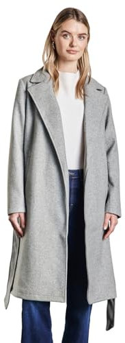 STREET ONE Damen A202047 Revers-Mantel, metallic Grey, 38