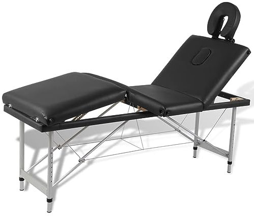 Rantry Klappbare Massageliege mit 4 Zonen, Rahmen aus Aluminium, Bettrahmen, Bettrahmen, Rahmen, modernes Bett, Struktur Wohnzimmer, Schlafzimmer, Möbel