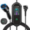 EV Charger Cable Type 2 to UK 3 Pin Plug, 15M 3.5KW Portable Electric Car Charger, 6A/8A/10A/13A Adjustable 12H Schedule Charging, Type 2 to UK 3 Pin Charging Cable with Carry Bag, 2.8 LED Dsiplay