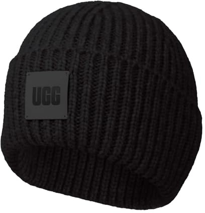 UGG Herren Chunky Rib Beanie, Schwarz, Einheitsgröße