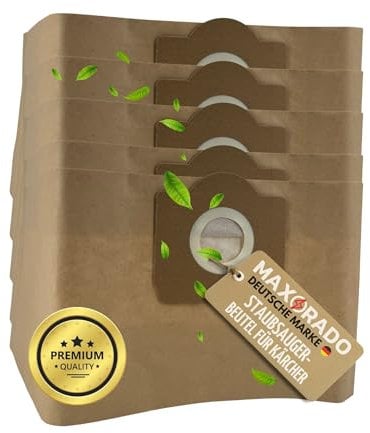 Maxorado 40 bolsas de aspiradora para Kärcher WD3 MV3 6.959-130 WD3300 A2201 2204 2504 2554 2251 2604 WD3P MV3P Aspiradora Accesorios Bolsas de papel Bolsas de filtro