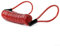 120cm Security Reminder Cable for Disc Brake Lock Anti Theft Protection Wire Lanyard with PVC Coating for Motorcycle Bicycle Scooter Stretched Steel Wire Spring Coil Disc Lock Reminder Rope(Red)
