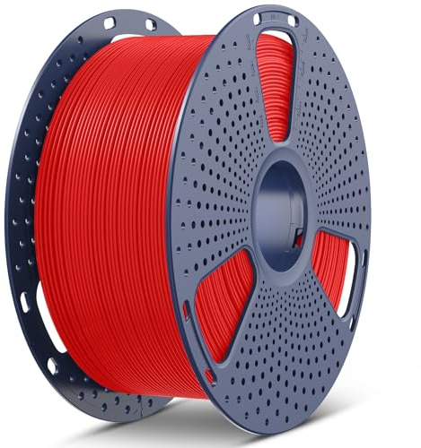 SUNLU Large Spool 3KG PLA Plus Filament, 3D Drucker PLA+ Filament 1.75mm ±0.02 mm, Härter und Stärker, 3kg Spule Rot
