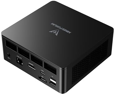 MINIS FORUM UM690L Slim Mini PC, AMD Ryzen 9 6900HX 8-Core-Prozessor bis zu 4,9 GHz mit AMD Radeon 680M, 16 GB LPDDR5(On Board, bis zu 6400MT/s)/512GB SSD, HDMI/USB4/DP, USB 3.2 x 2, WiFi 6E, BT5.2