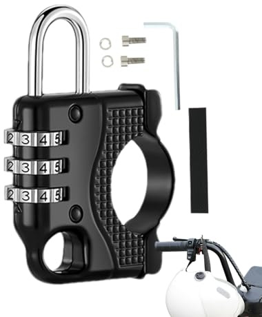 Antivol Pour Casque De Moto,Gadget de Protection de Casque Anti-Vol à Combinaison Numérique | Cadenas Pour De Deux-Roues | pour Adultes Femmes Parking Extérieur Moto Vélo Électrique