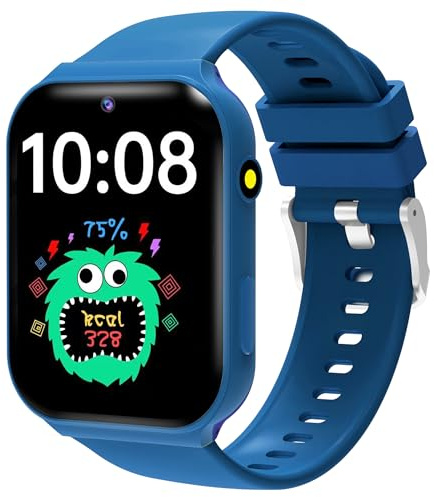 1.83 Reloj Inteligente Niño Smartwatch Niños Niñas 18 Juego Podómetro