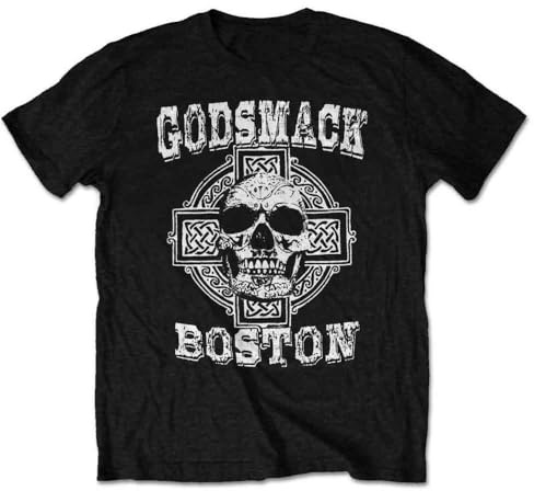 Godsmack T Shirt Celtic Cross Band Logo Nue offiziell Herren Weiß
