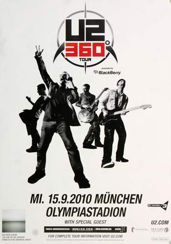 U2-360° White, München 2010 » Konzertplakat/Premium Poster | Live Konzert Veranstaltung | DIN A1 «