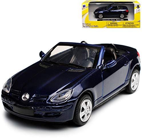 New Ray Mercedes-Benz SLK R171 Cabrio Dunkel Blau 2. Generation 2004-2011 1/43 Modell Auto
