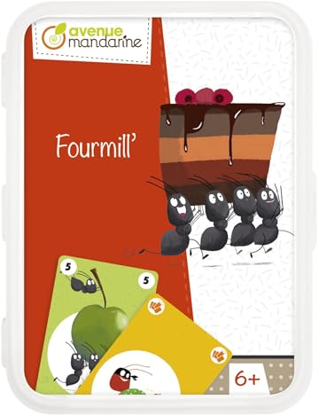 MY MANDARINE CO182C - Kartenspiel, Fourmi'll, Ameisen, 46 Karten, für 3 bis 5 Spieler, ab 6 Jahren, 1 Stück