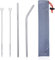 iBasingo Pajita de titanio ecológica, reutilizable, ligera y portátil, pajita para beber con cepillo de limpieza, cubiertos de agua para acampar al aire libre Ti1018T