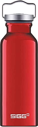SIGG Original Red Trinkflasche (0.5 L), schadstofffreie und besonders auslaufsichere Trinkflasche, federleichte Trinkflasche aus Aluminium