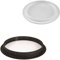 Silikomart Moule à tarte en silicone 250 cm avec 1 cavité de 20 cm de diamètre x 1,9 cm de haut, plus 1 anneau de coupe en plastique perforé résistant à la chaleur