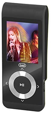 Trevi MPV 1728 SD Lettore Mp3 con Micro SD Card Inclusa, Movie Player, Batteria Ricaricabile, Clip per Uso Sportivo, Nero
