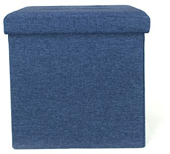 Biancheriaweb Sitzsack, warm, tief, mit Produkten von Colombi, gepolsterter Sitzsack, faltbar, Modell Liner, Farbe Blue Jeans, 38 x 38 x 38 cm