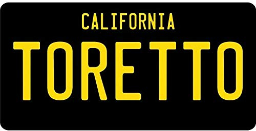 Inga Toretto California Nummernschild 15,2 x 30,5 cm
