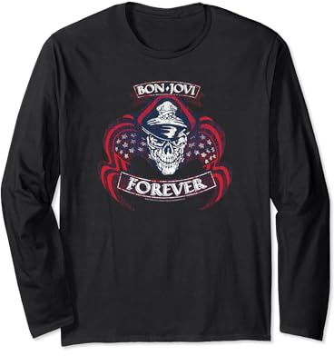 Bon Jovi Forever Skull Long Sleeve T-Shirt