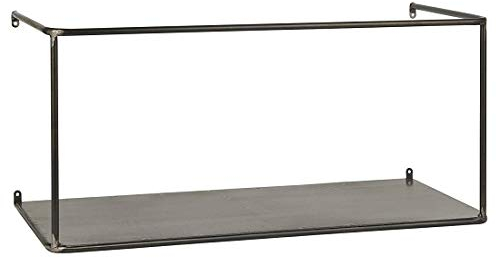 Ib Laursen Wandregal Brooklyn schwarz ohne Rücken 55 cm