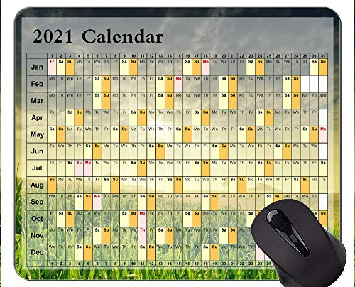 2021 Kalender Personalisiert Ihr Gaming-Mousepad, schönes Grasland-Gummimaus-Pad