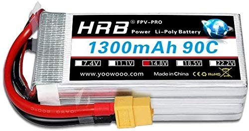 YUNIQUE France HRB Batterie 11.1V 1300mAh 90C 3S avec XT60 Plug pour FPV Racing RC Quadcopters Helicopters Avions Multi-Motor Hobby